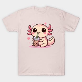 baby axolotl loves boba T-Shirt